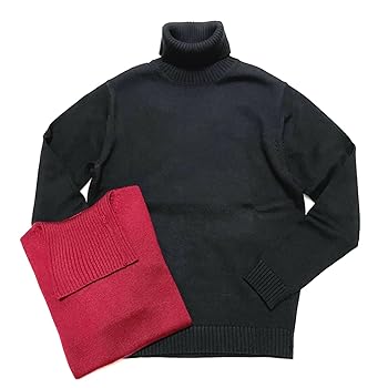 トゥモローランド　黒 ハイネック 半袖ニット TOMORROWLAND tricot シルクコットン モックネックプルオーバー